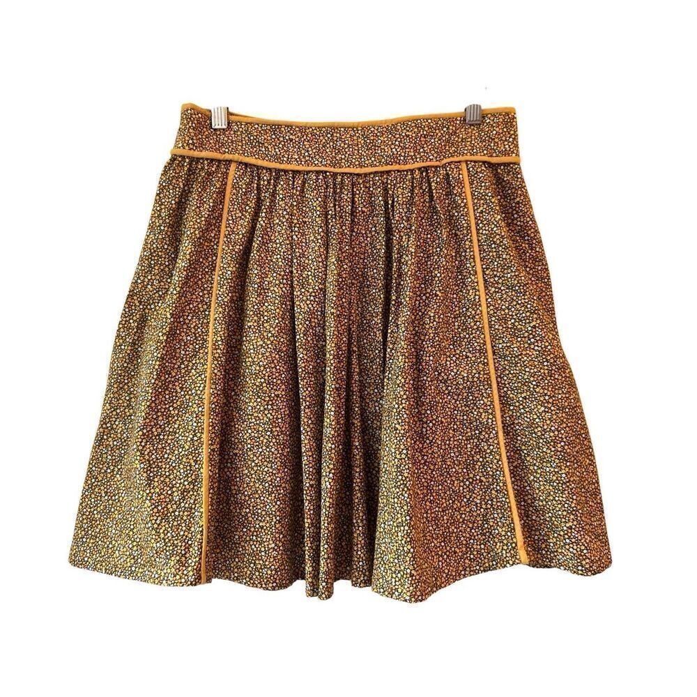 Dainty June Ditsy Floral Skirt sz 8 100% cotton Cottagecore Bobo Retro Fall Gard
